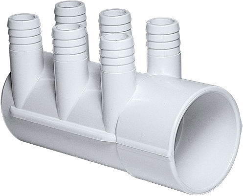 Air Manifold 2" SLIP x DEAD END x (6) ¾" BARB